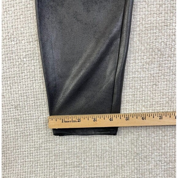 Spanx Faux Leather Leggings Women's Size 2X Black Pull On Shaping - Picture 9 of 11